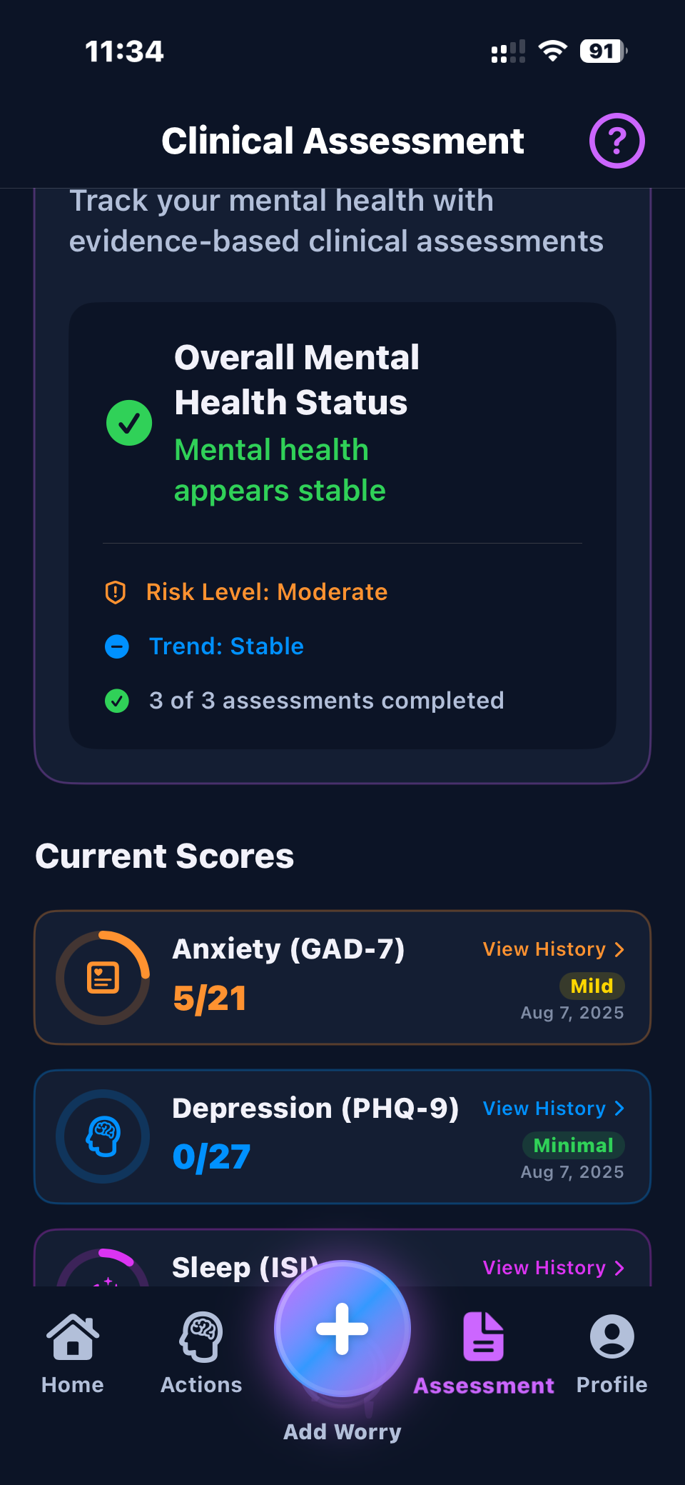 Sleep Rescue App - Clinical Assessment