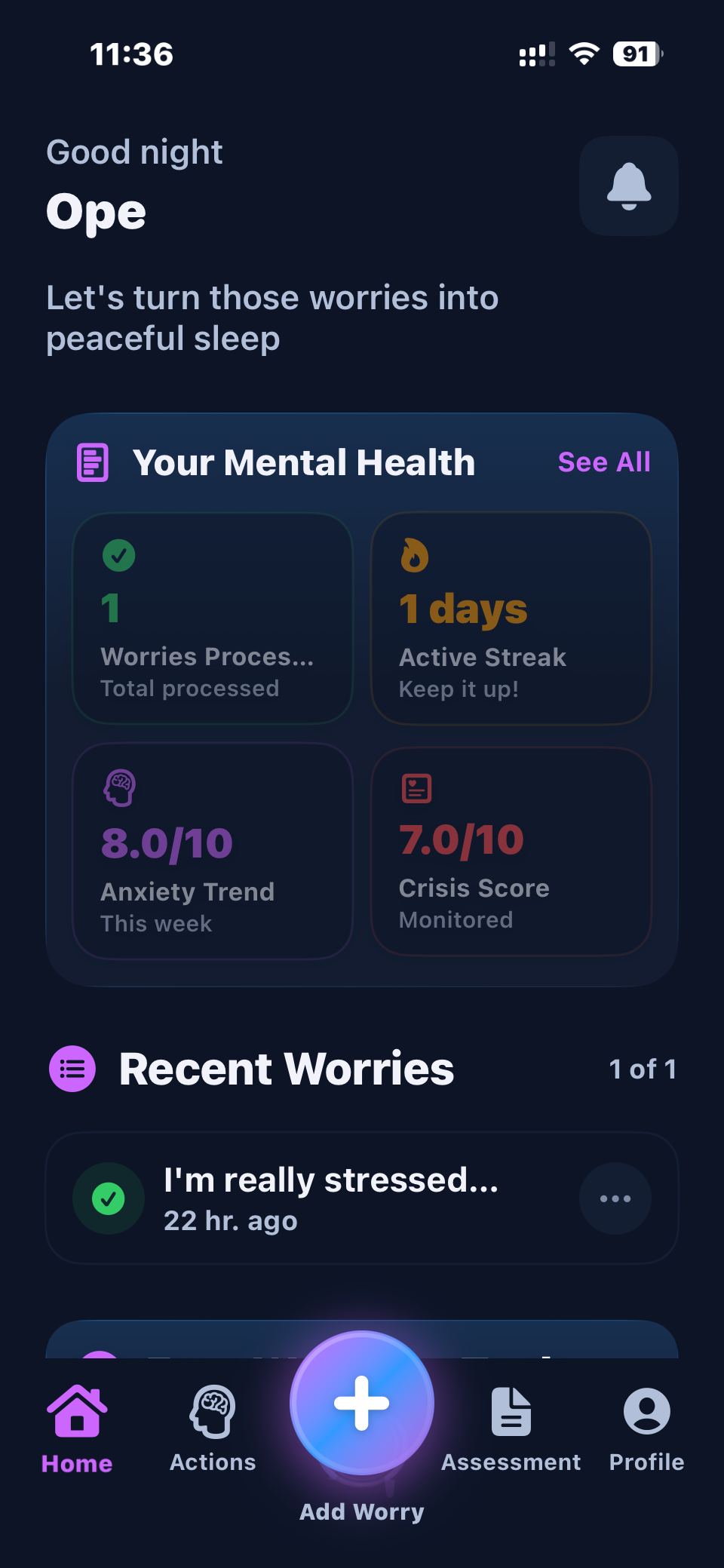 Mental Health Dashboard